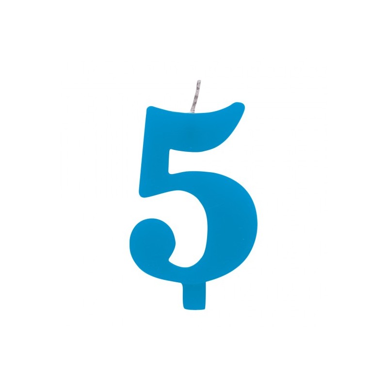 CANDELINA SCINTILLANTE N 5 CM 9.5 TURCHESE