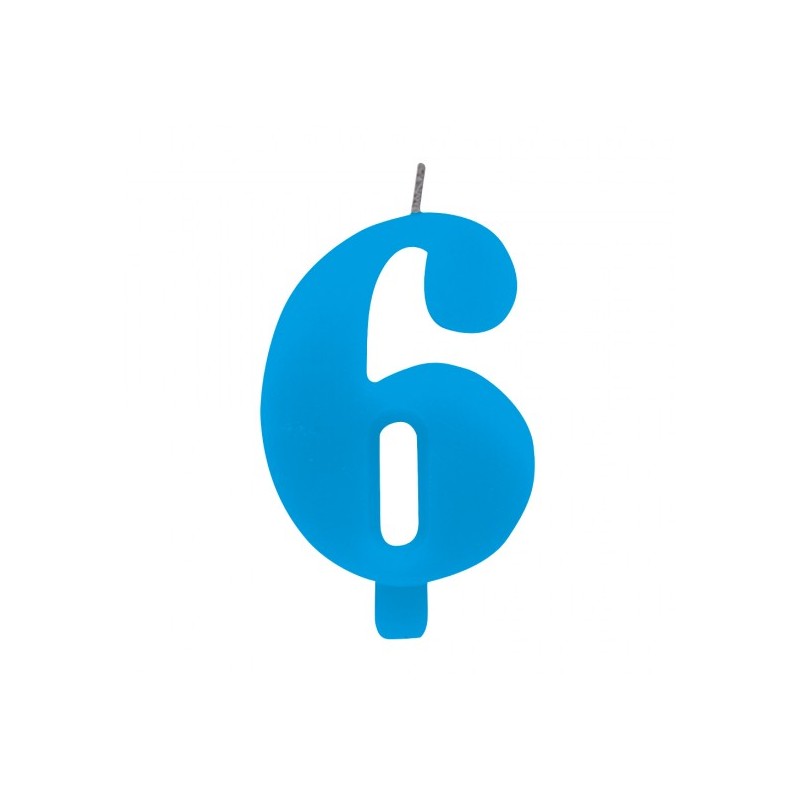 CANDELINA SCINTILLANTE N 6 CM 9.5 TURCHESE