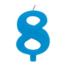 CANDELINA SCINTILLANTE N 8 CM 9.5 TURCHESE