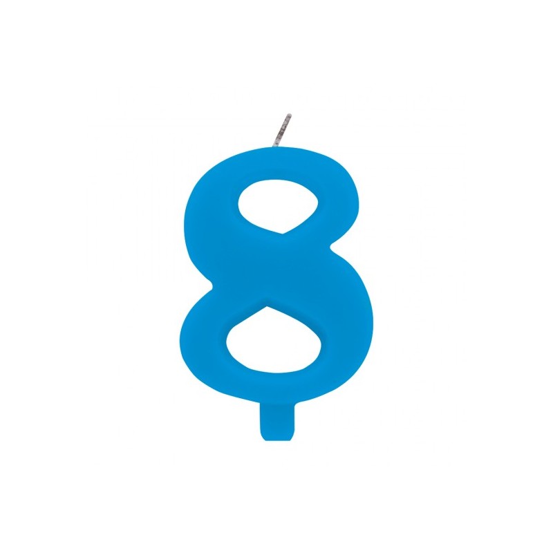 CANDELINA SCINTILLANTE N 8 CM 9.5 TURCHESE