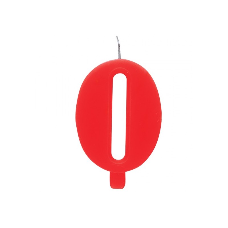 CANDELINA SCINTILLANTE N 0 CM 9.5 ROSSO