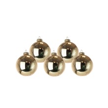 TUBO 16 SFERE VETRO MM.80 GOLD