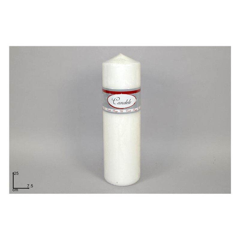 CANDELA 25X7.5CM BIANCO