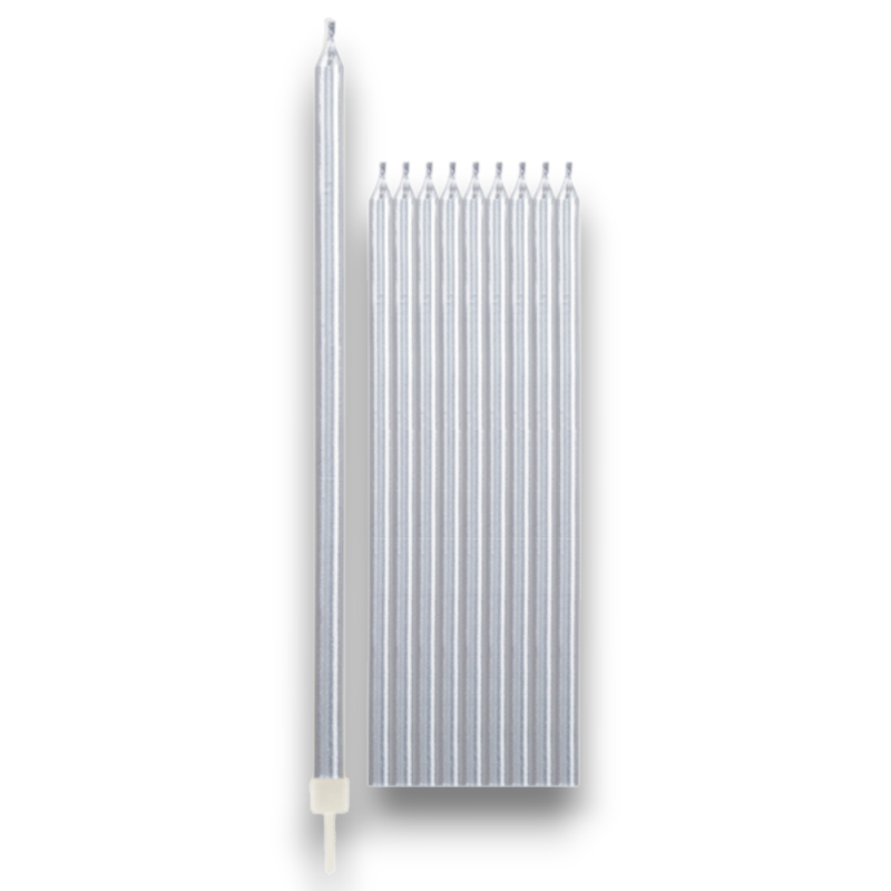 CF.10 CANDELINE STELO ARGENTO  CM 15.5