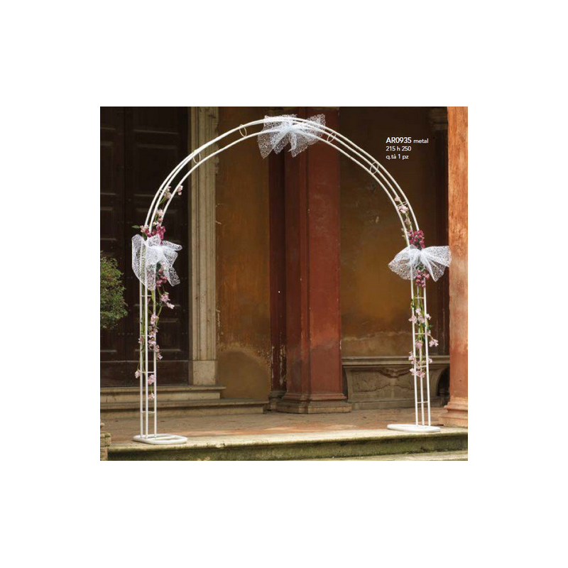 ARCO SPOSI METALLO BIANCO 215X250