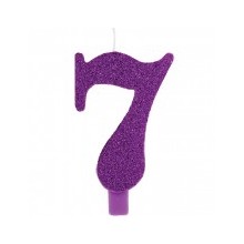 CANDELINA GLITTER N 7 CM 9.5 PURPLE