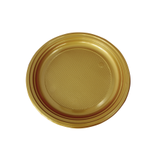 PIATTINO DESSERT ORO PLASTICA  PZ 25
