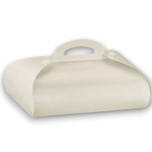 SCATOLA TRONCHETTO 38X18X7 PELLE BIANCA