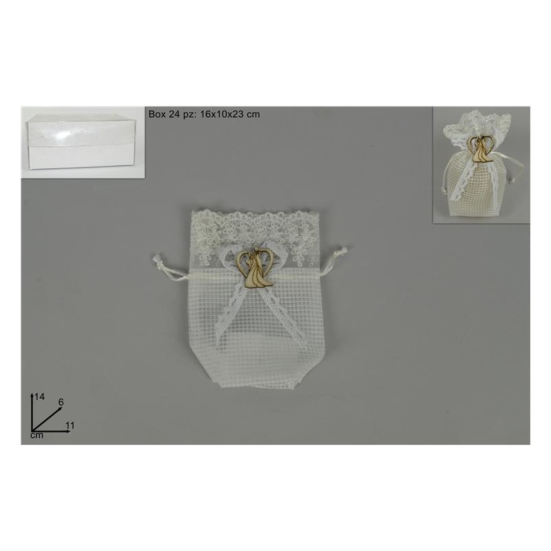 SACCHETTO CUORE TONDO LEGNO SPOSI