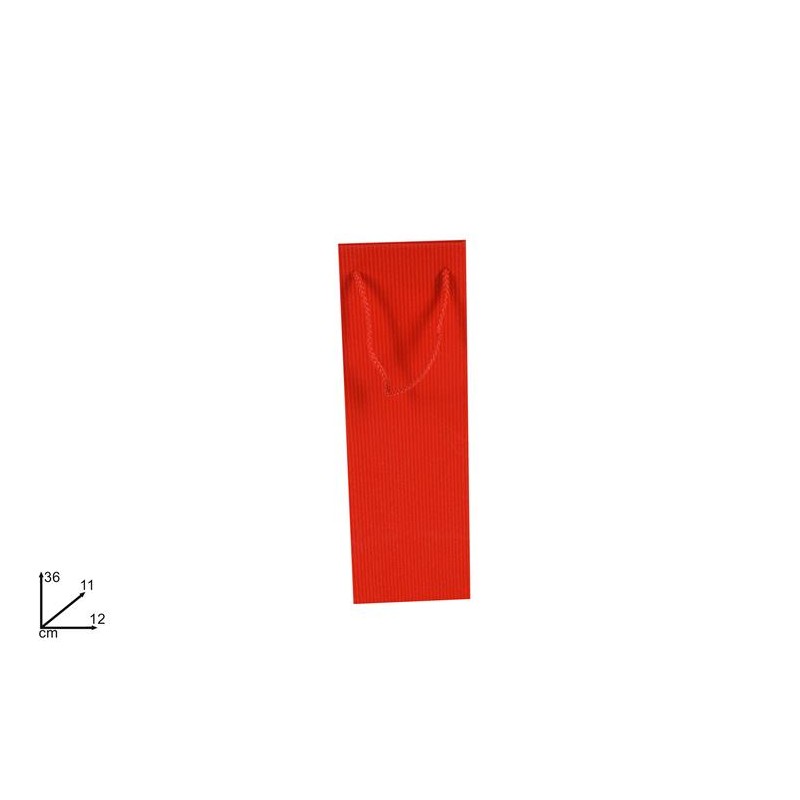 PORTABOTTIGLIA RIGATA LUCIDA RED 36X12X11CM