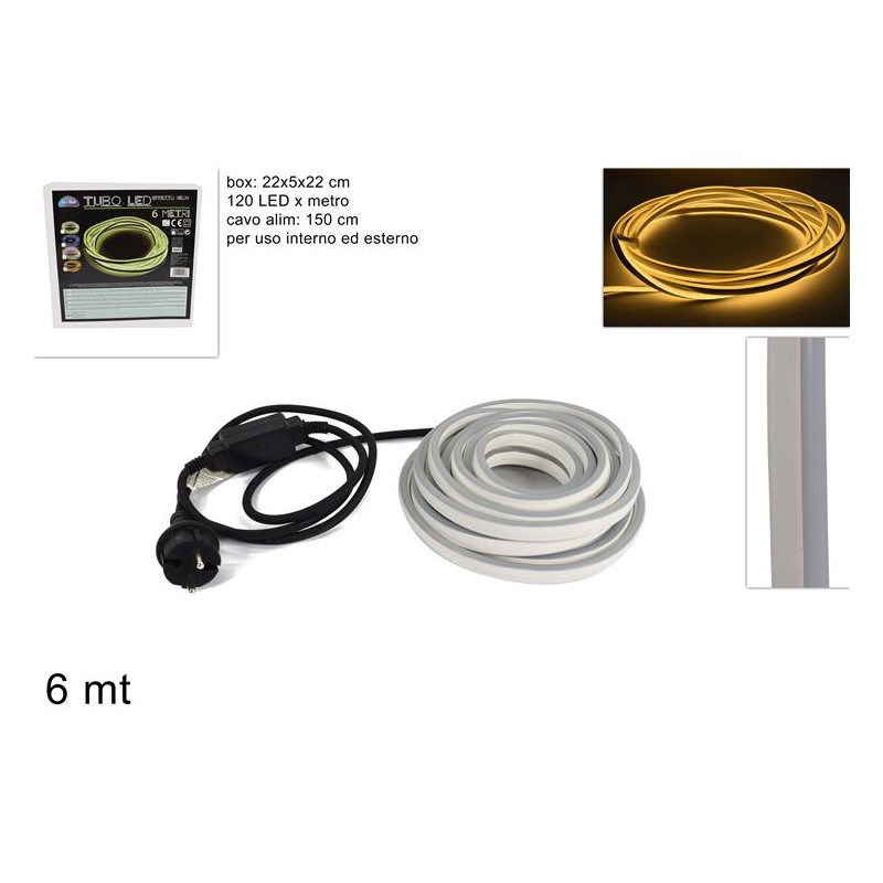 TUBO NEON6 MT BIANCO CALDO