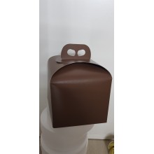 PORTA PANETTONE LINO MARRONE 200X200X180