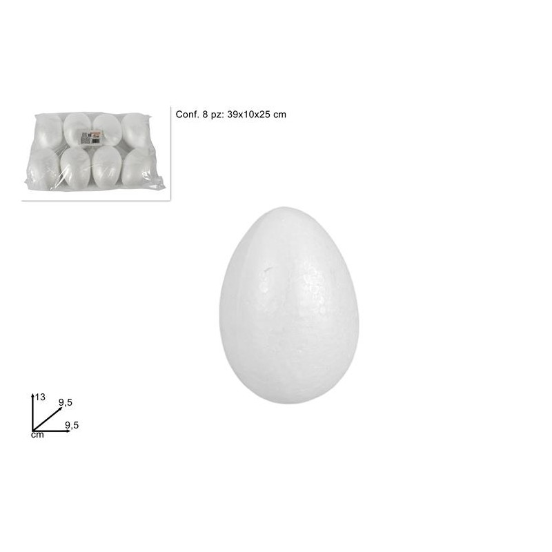 UOVA POLISTIROLO 13CM 8PZ