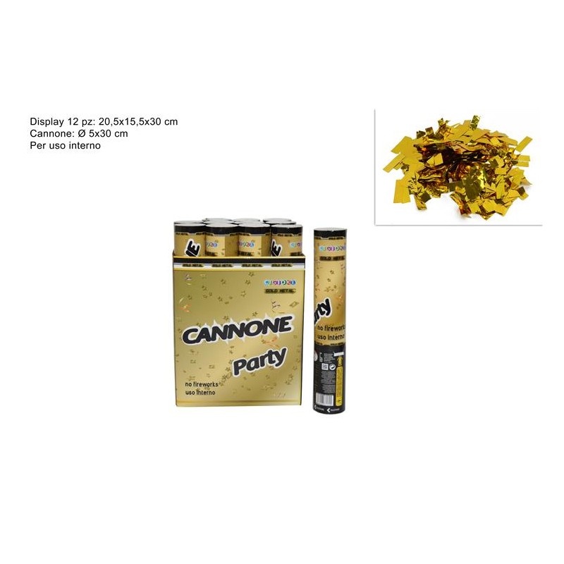CANNONE PARTY CORIANDOLI ORO MATALLIZZATO CM.30