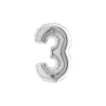 PALLONCINO MYLAR 7 NUMERO 3 SILVER