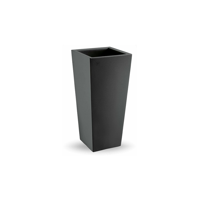 CACHE-POT QUADRATO ALTO GENESIS 70 CM ANTRACIDE