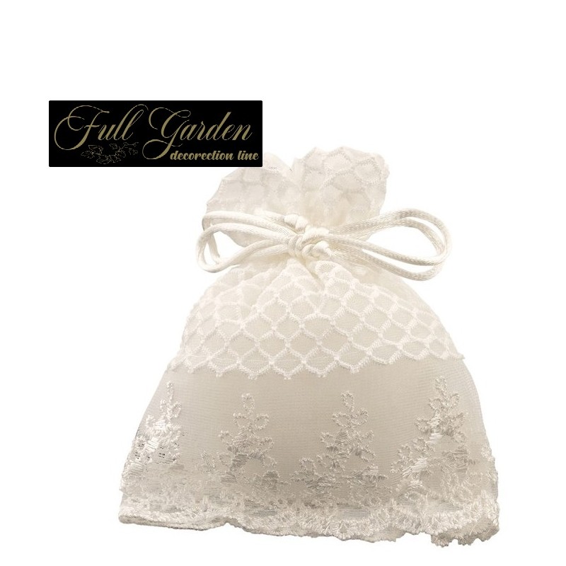 SACCHETTO RETE PC RETT PANN  C/PIZZO 9X12