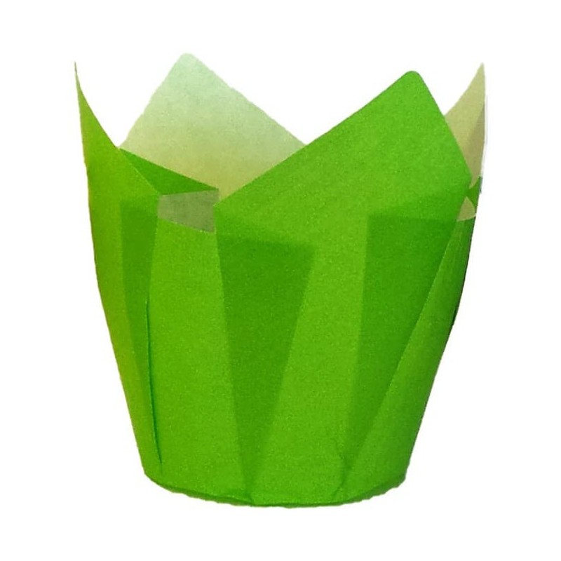 PIROTTINI MUFFIN TULIP CUP VERDE 20PZ DIAM.5