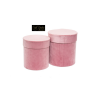 SET 2 SCATOLE VELLUTO TONDE PNK