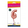 MYLAR ROSA GOLD  N.6  14-35CM CON VALVOLA