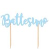 CAKE TOPPER SAGOMATO BATTESIMO CELESTE 1PZ