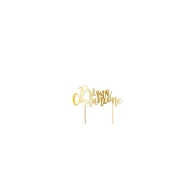 CAKE TOPPER SAGOMATO PRIMA COMUNIONE GOLD