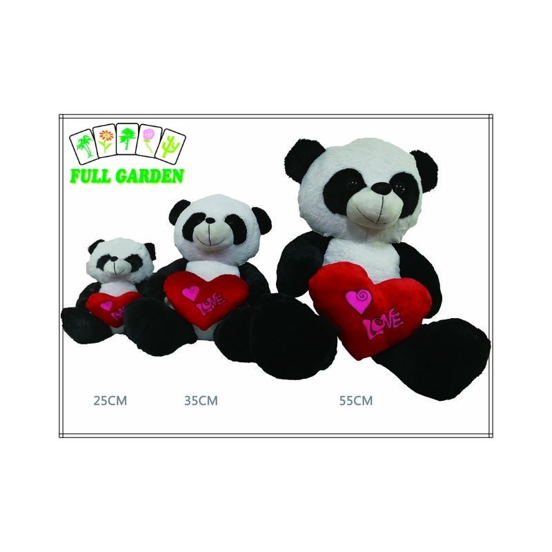 PELUCHE PANDA CON CUORE 25CM
