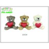 PELUCHE ORSO CON CUORE LOVE 20CM 3PZ ASSORT