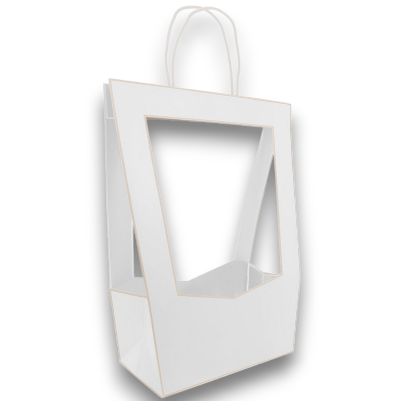 SAC. MEDALLION  MEDIUM 14X23X38 CM BLANC 5PZ