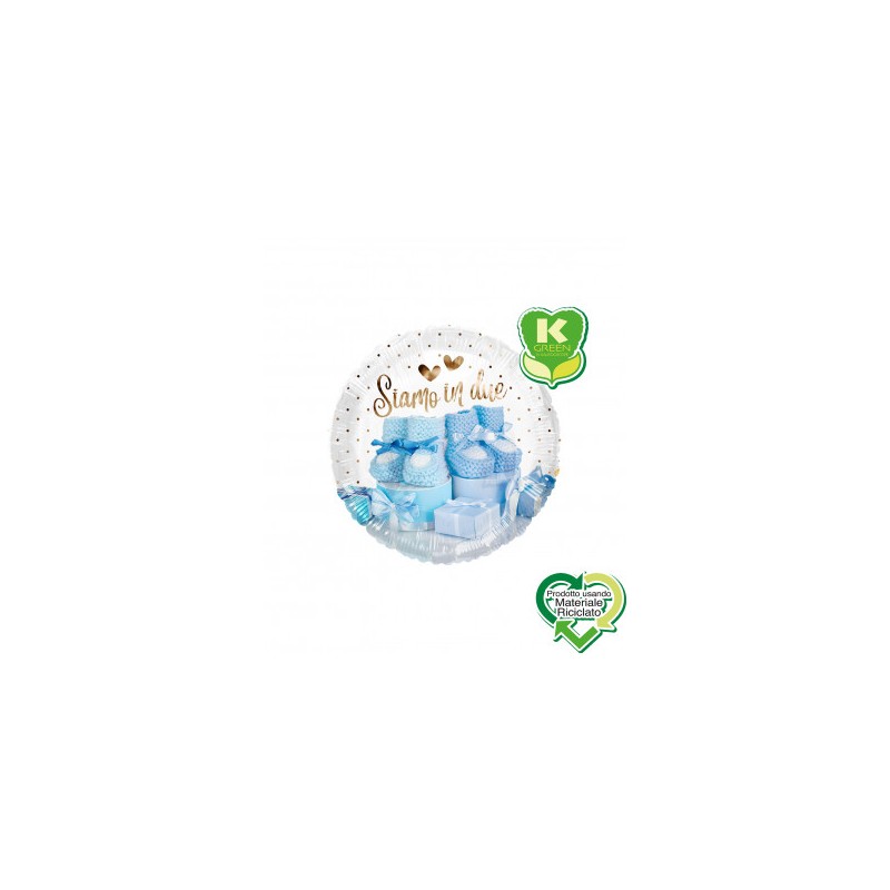 SIAMO IN DUE CELESTE TONDO 18 MYLAR