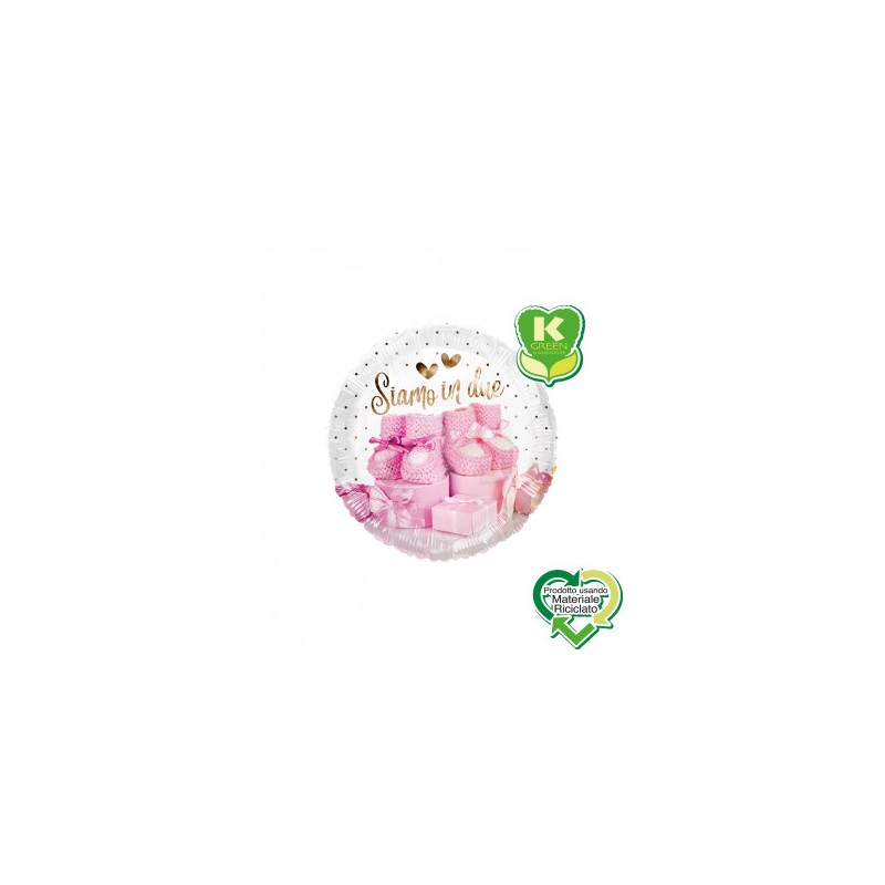 SIAMO IN DUE ROSA TONDO 18 MYLAR