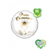 PRIMA COMUNIONE BIANCO TONDO 18 MYLAR