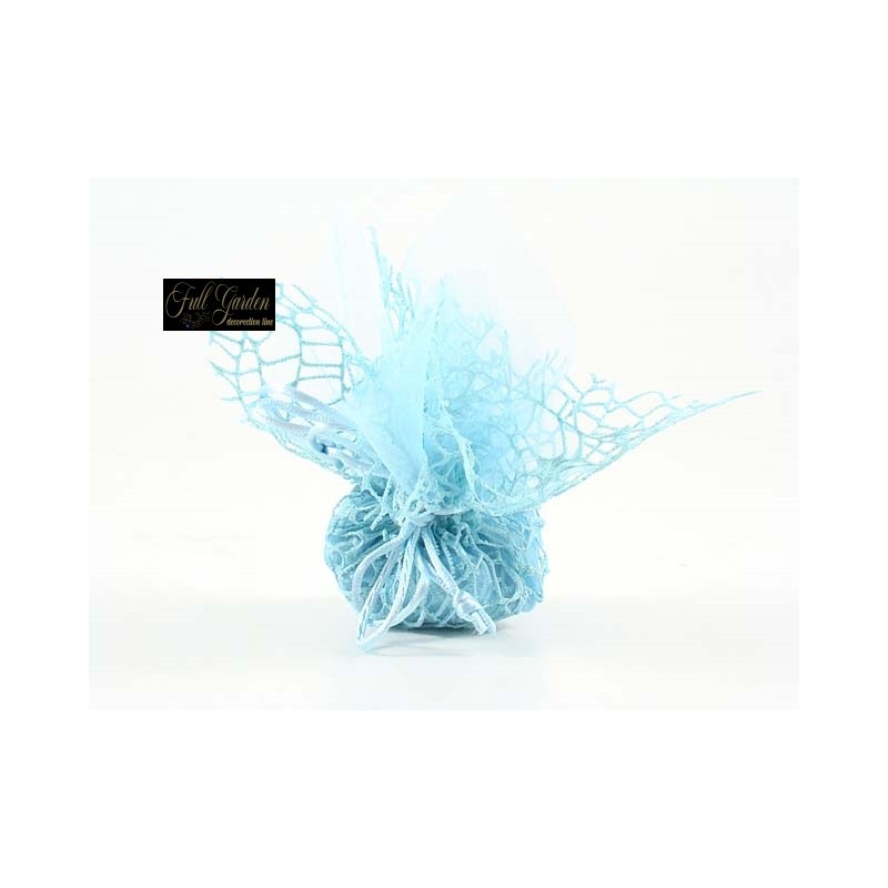 VELO RETE/TULLE CELESTE  D.24 PZ 20