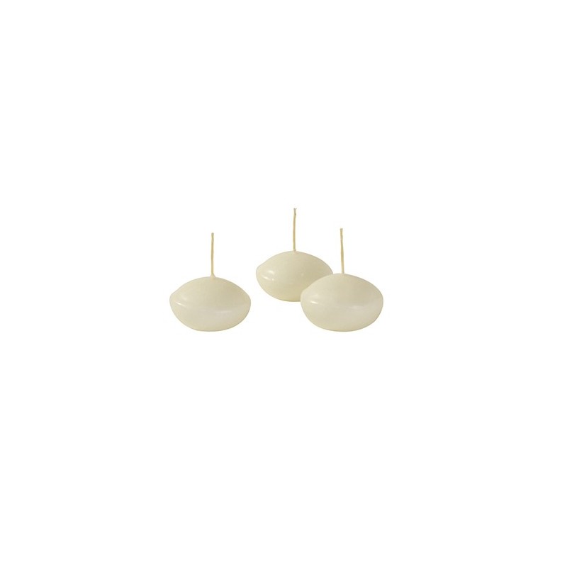 CANDELE GALLEGGIANTI OVALE BUSTA 20PZ BEIGE