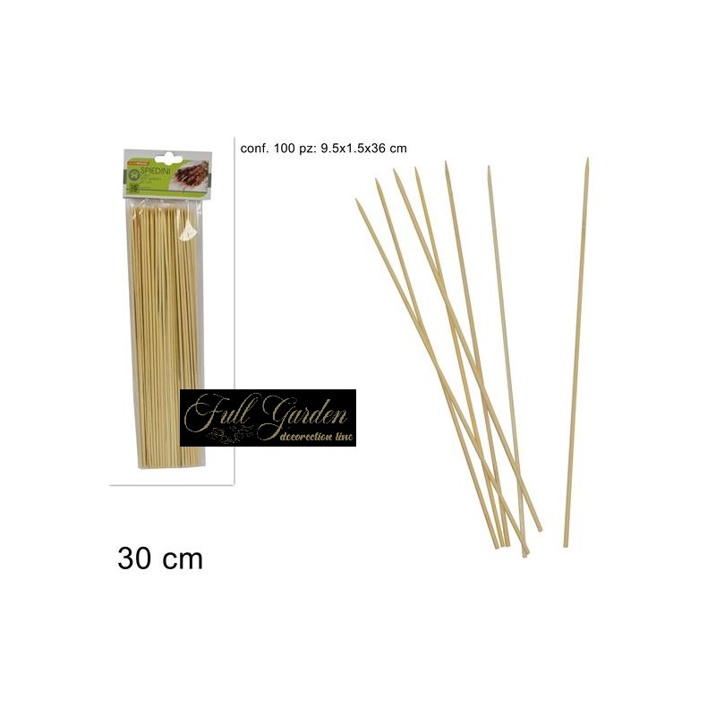 SPIEDINI BAMBU 100 PZ 30 CM