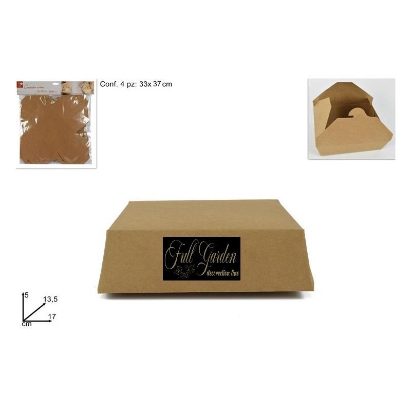 BOX CONTENITORE CARTONE 17X13,5 CM PZ 4