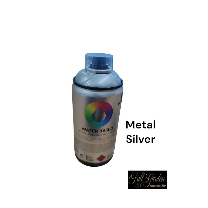 MONTANA WATER BASED 300ML  METAL COLOR SILVER