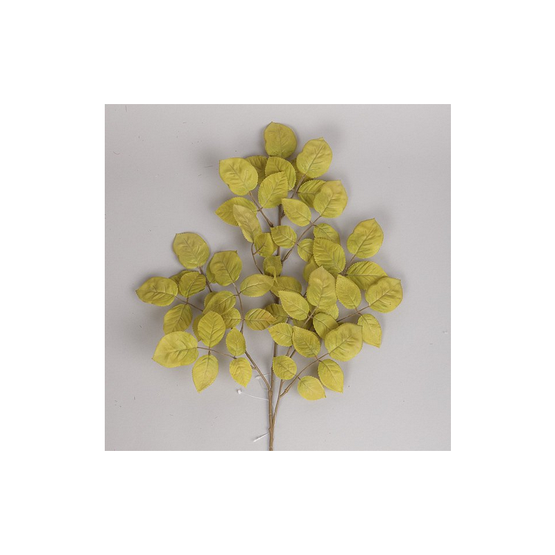 RAMO FOGLIE ROSA 65 CM - MOSS GREEN GR/B