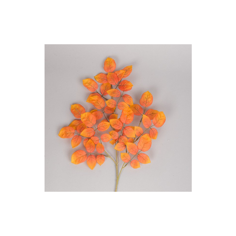 RAMO FOGLIE ROSA 65 CM - ORANGE OR/C