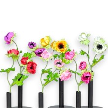 RAMO ANEMONE X 3 CM 33 - 6 ASSTD WH/OR/RED/LAV/PK/