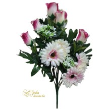 MAZZO FRONT.GERBERA X 12 CM 56 - PINK