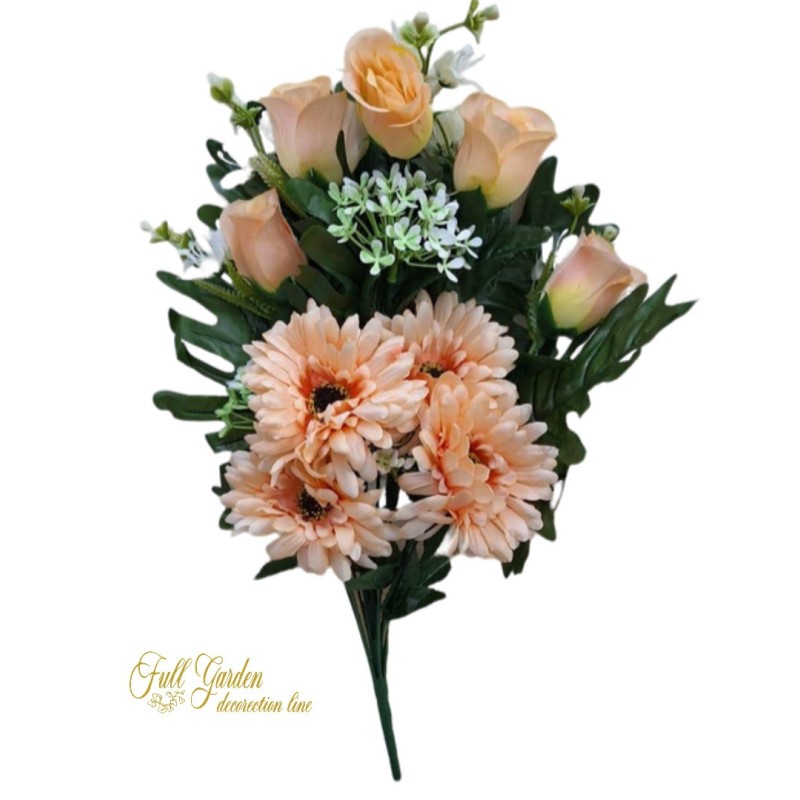 MAZZO FRONT.GERBERA X 12 CM 56 - SALMONE