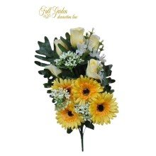 MAZZO FRONT.GERBERA X 12 CM 56 - YELLOW