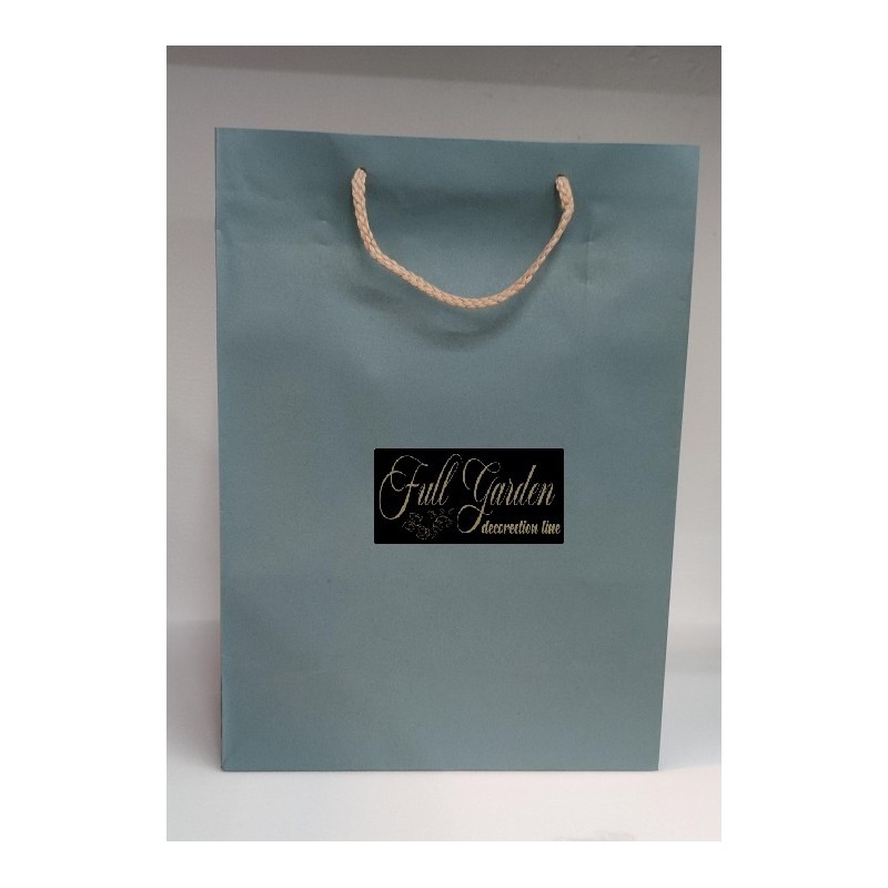 BUSTA CARTA KRAFT 27X37+12 AZZURRO