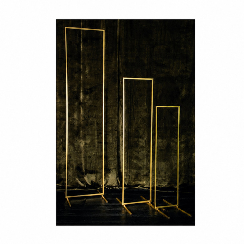 STRUTTURA RETTANGOLARE ORO SET 3 PZ