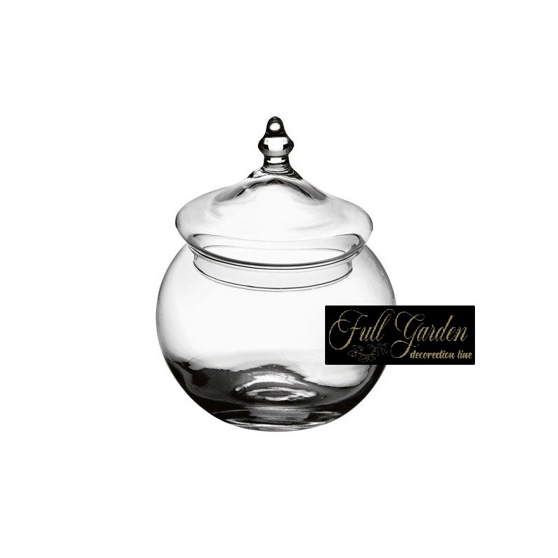 BARATTOLO VETRO  TRASPARENTEC/COPERCHIO D.16 H 18