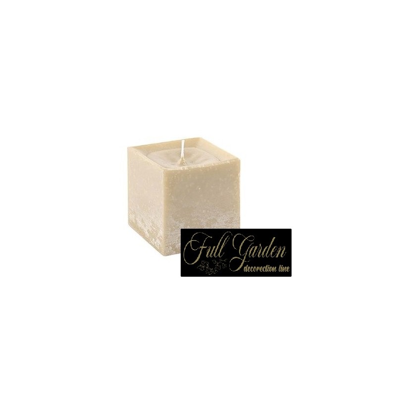 MOCCOLO QUADRATO RUSTICO AVORIO  H.150X15X15