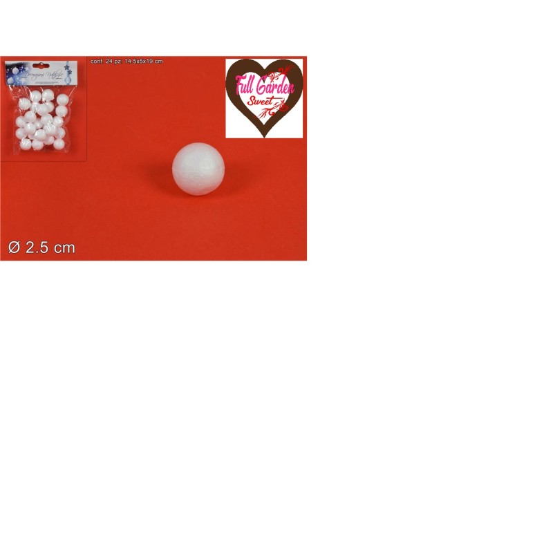 PALLINE POLISTIROLO  CM.2,5 PZ 24