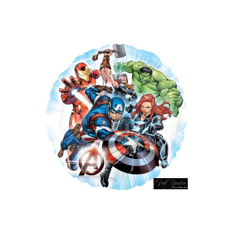 PALLONCINO MYLAR AVENGERS ANIMATO TONDO 18 45CM