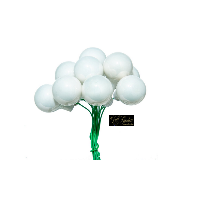 BOX 144 MINI SFERE VETRO WHITE